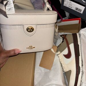 Coach Ivory Mini Bag with Gold Accents